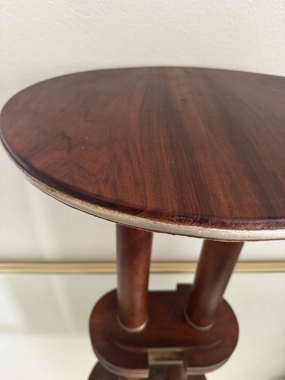 Art Deco wooden pedestal table