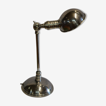 Lampe de bureau articulée en laiton chromé