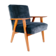 Fauteuil vintage en vélours côtélé