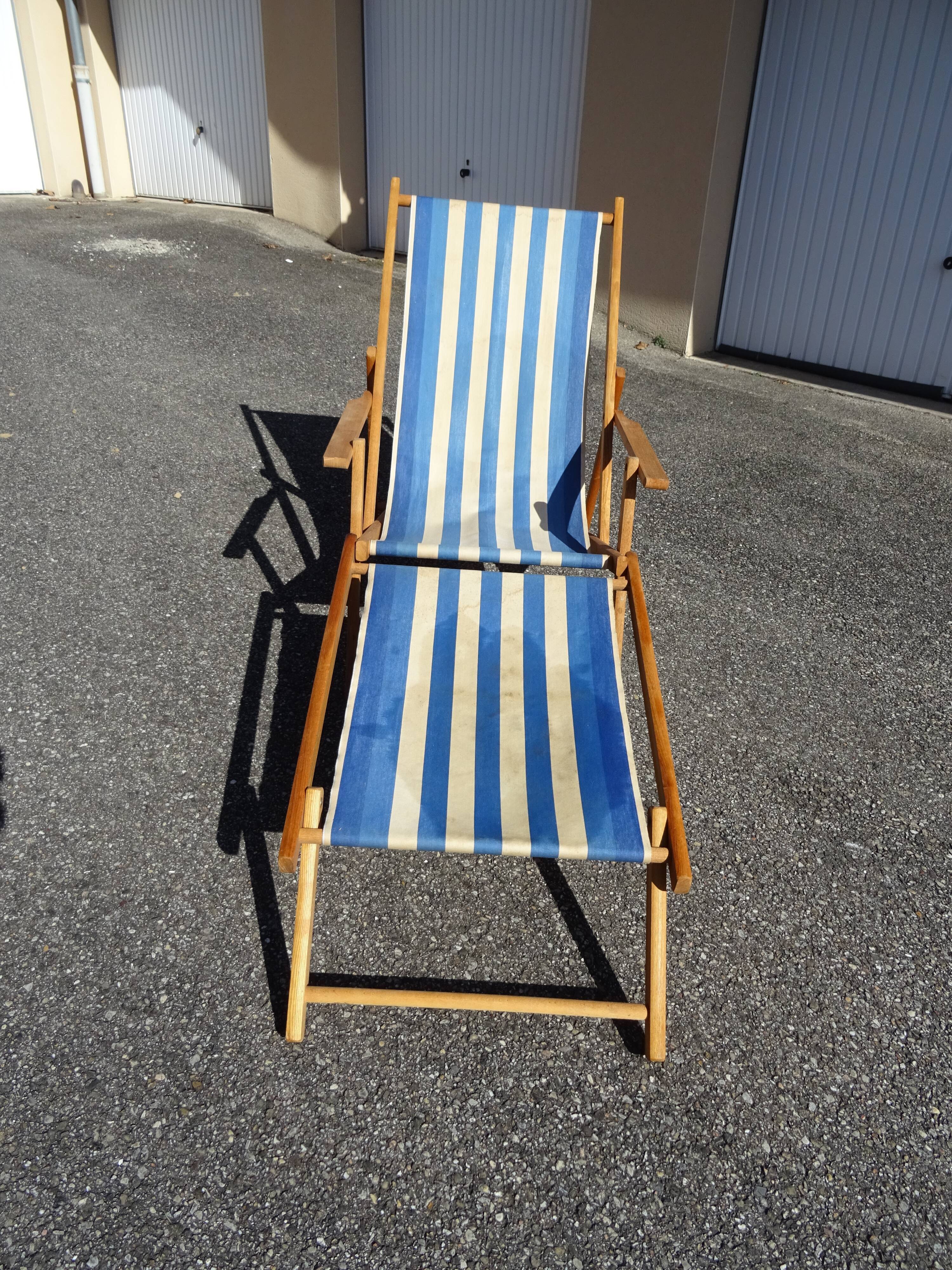 Vintage garden deckchair from the 60s