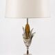 Lamp base Corn ears Maison Charles in silvered bronze 1970