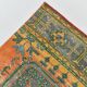 Tapis de couloir vintage antique orange corail, 74 x 334 cm