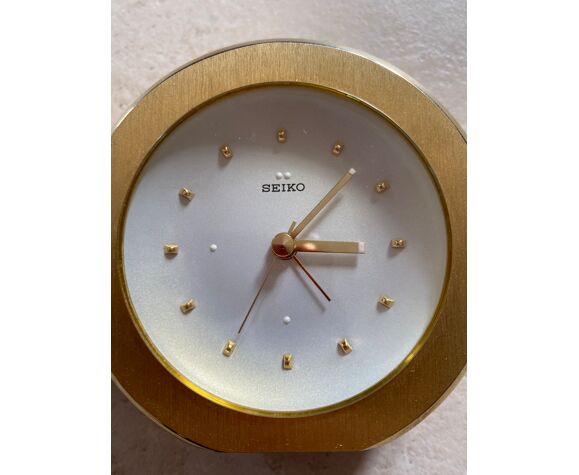 Réveil Seiko métal doré vintage | Selency