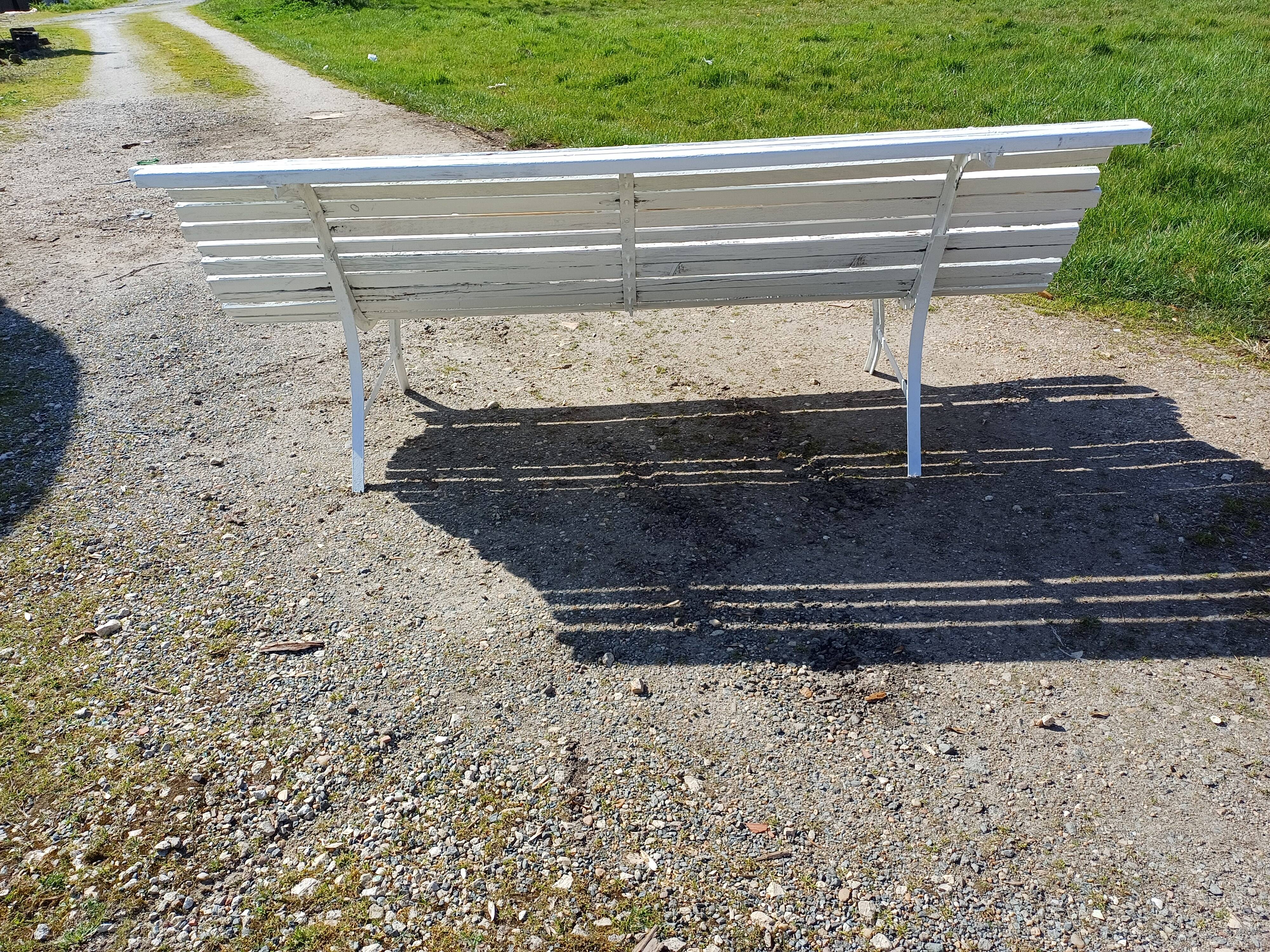 Iron and Wood Bench from the 50s