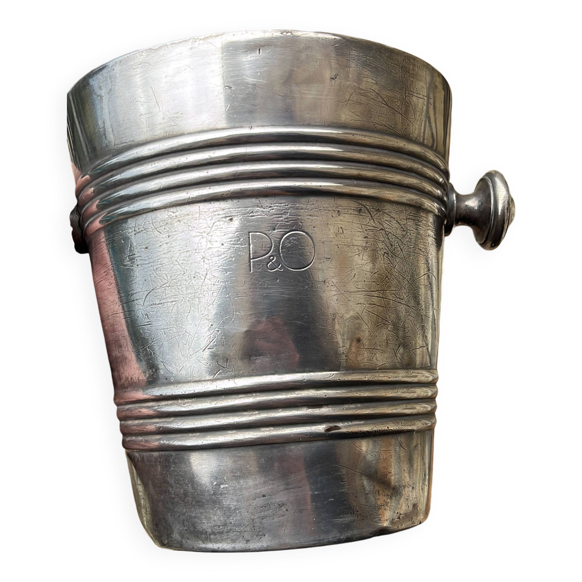 English Art Deco silver plated champagne bucket cooler Mappin & Webb, anni '30