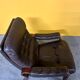Vintage Scandinavian brown leather armchair 1960s