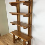 Pair of constructivist shelves made of solid wood