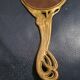 Brass vanity mirror, Art Nouveau style