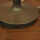 Danish desk lamp 1960s with decorative ribbed shade, brown metal
