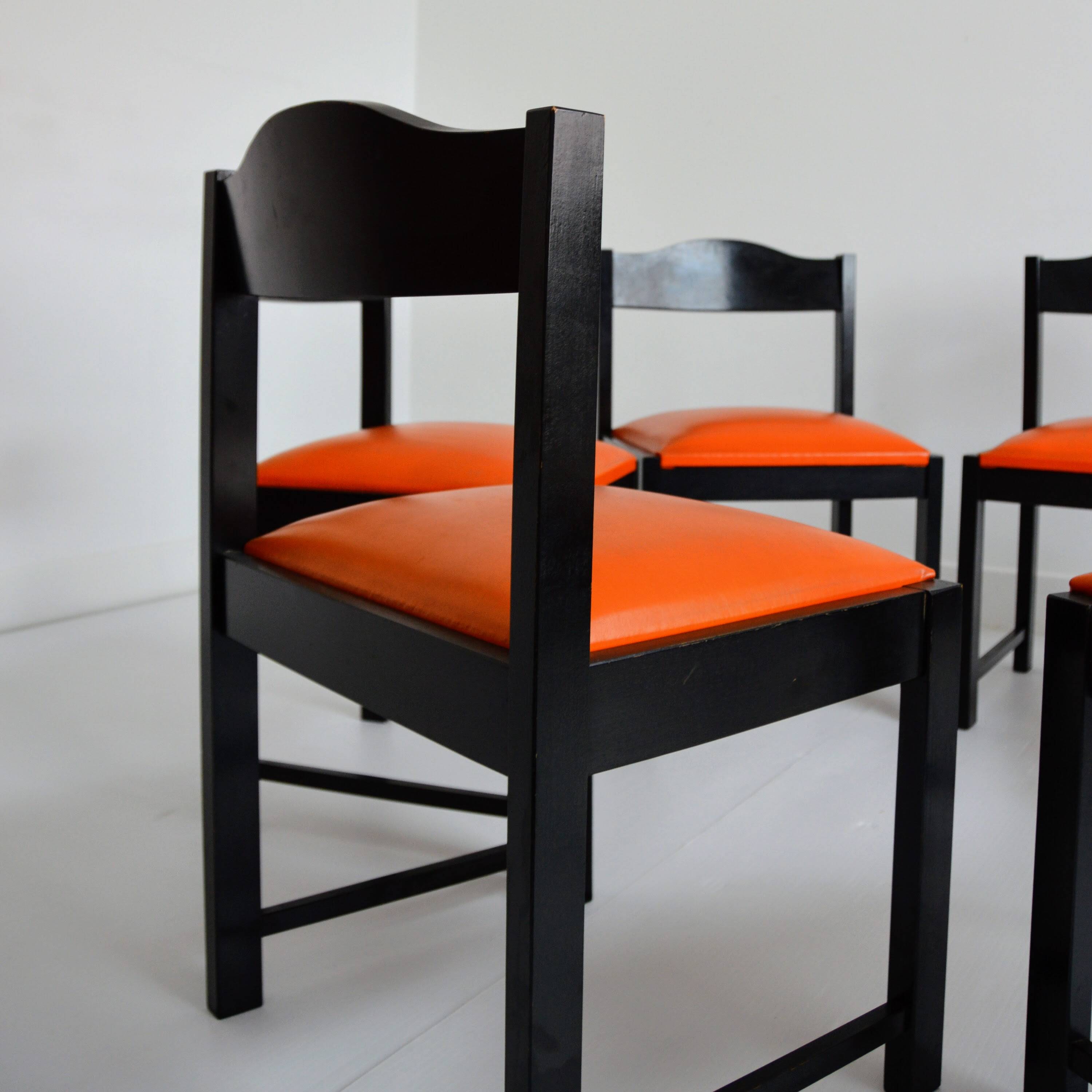 Set of 6 vintage Scandinavian chairs from the 1960s