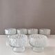 Set of 6 dessert bowls ice glass, glass bowls, Scandinavian Design.