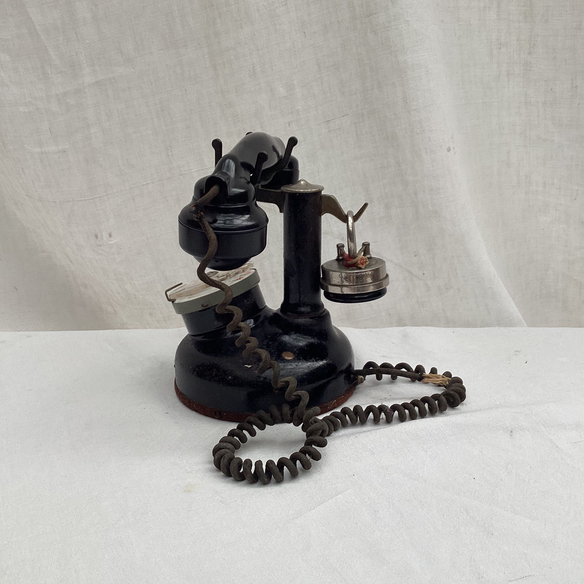 Old phone BCI model 1924 in metal and bakelite