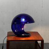 Modern Italian Space Age Blue Foglia 634 Martinelli Table Lamp, by Elio Martinelli for Martinelli Luce, 1969