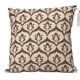 Ivory / olive ikat style ottoman cushion cover - 50 x 50