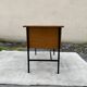 Desk with 2 drawers, leather top, Havana, 1950.