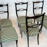 Mid-Century set of six dining chairs attributed to Paolo Buffa. Italy 1950s