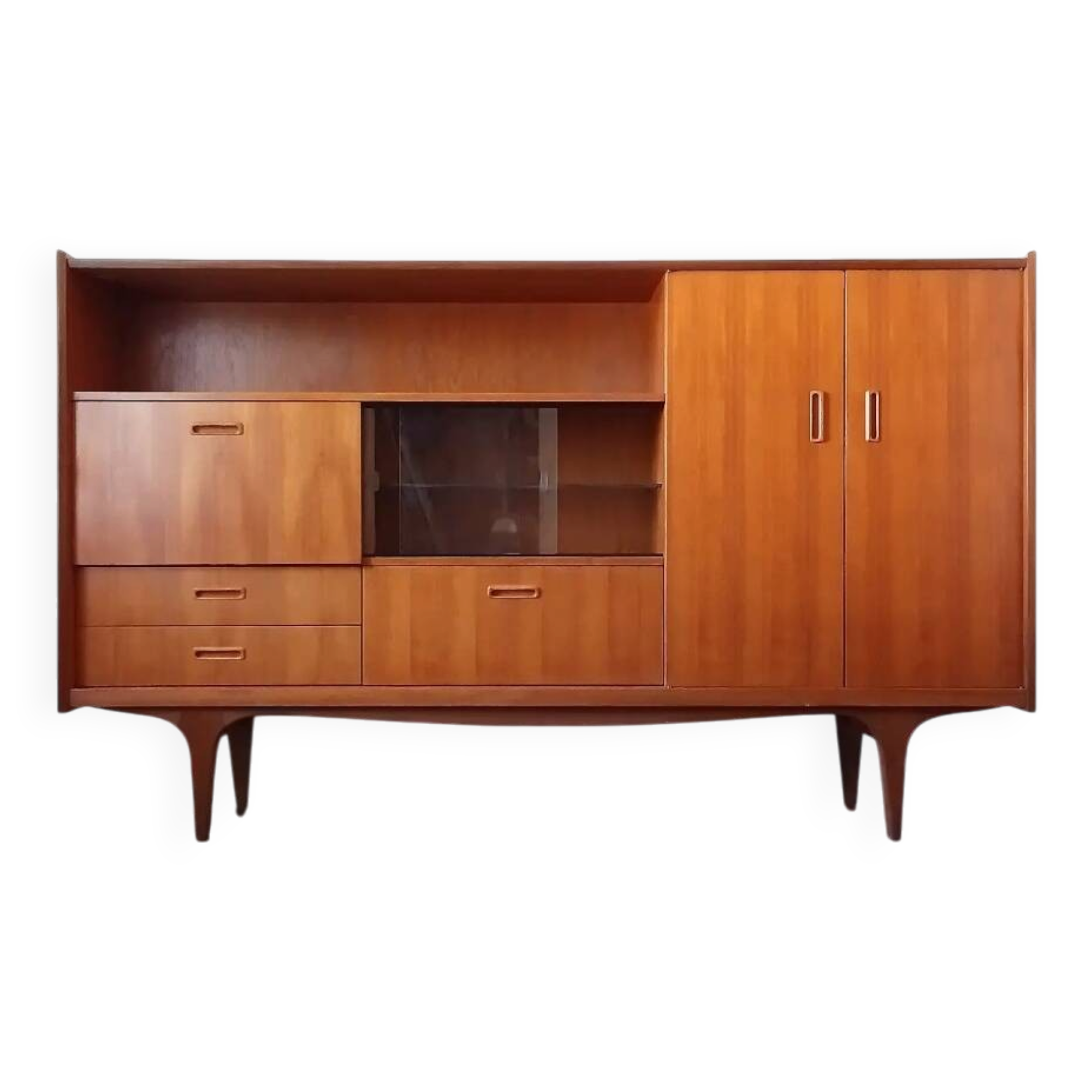 Sideboard library in Scandinavian style made of teak.