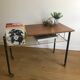 Vinyl rack side table with wheels