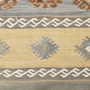 Tapis coureur vintage en kilim rayé vert clair, 63x180 cm