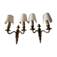 Pair of antique gilded iron wall lamps