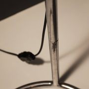 Lampe de sol chromée Bauhaus, Tchécoslovaquie, années 1930.