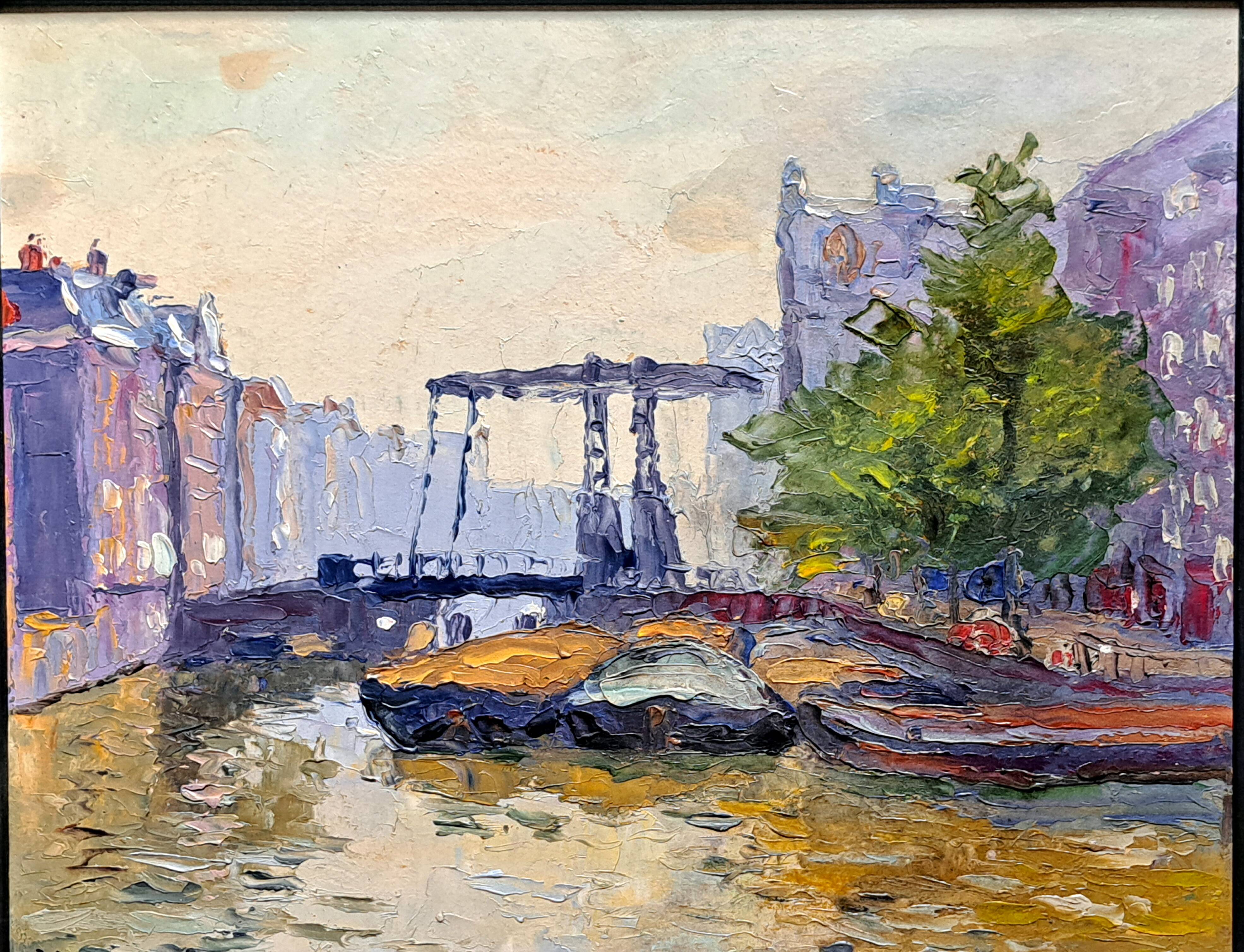 Impressionist paintings - pair of oil on cardboard signed by Jehann BERJONNEAU