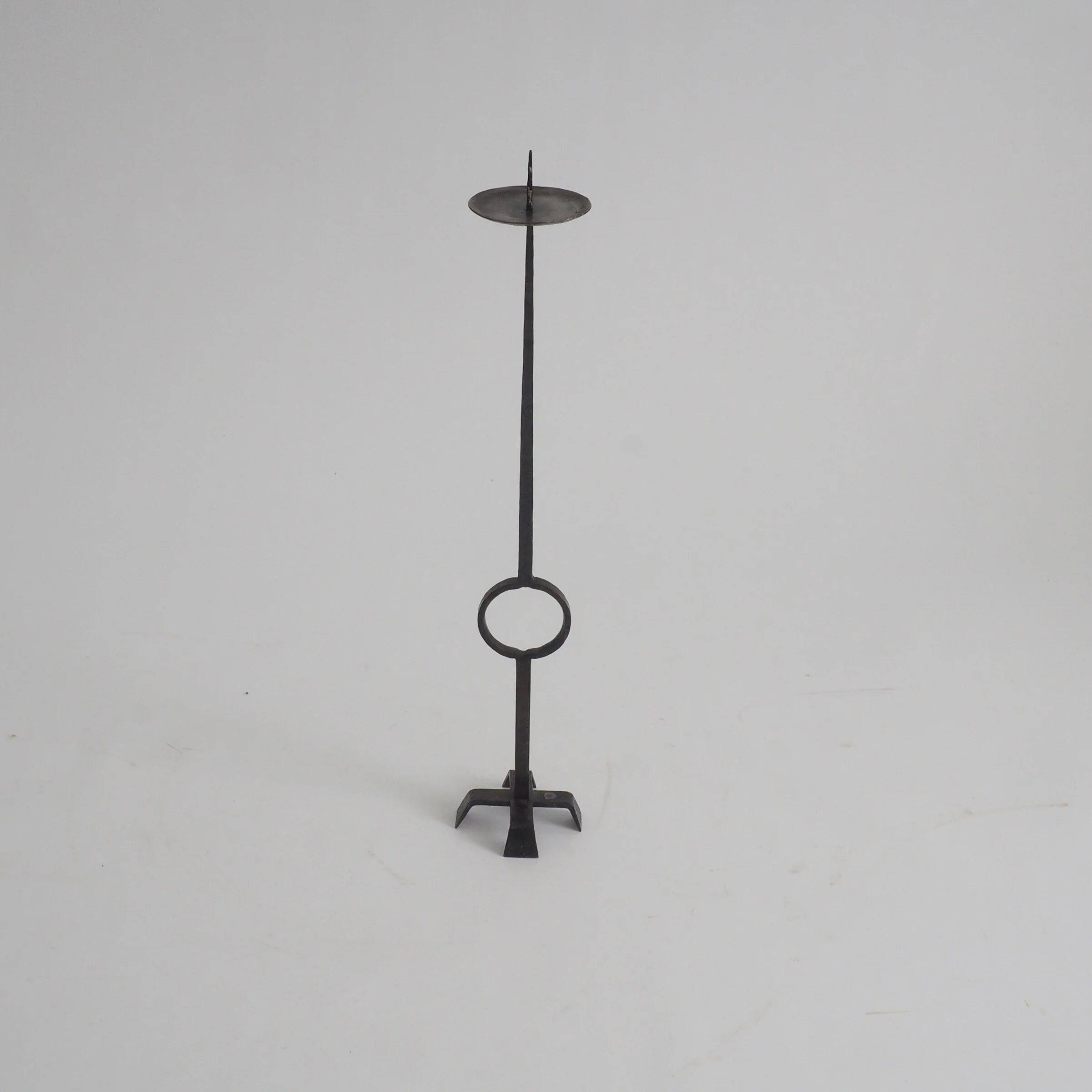 Wrought iron standing candle stick holder