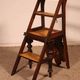 neogothic step stool - 19th century in oak