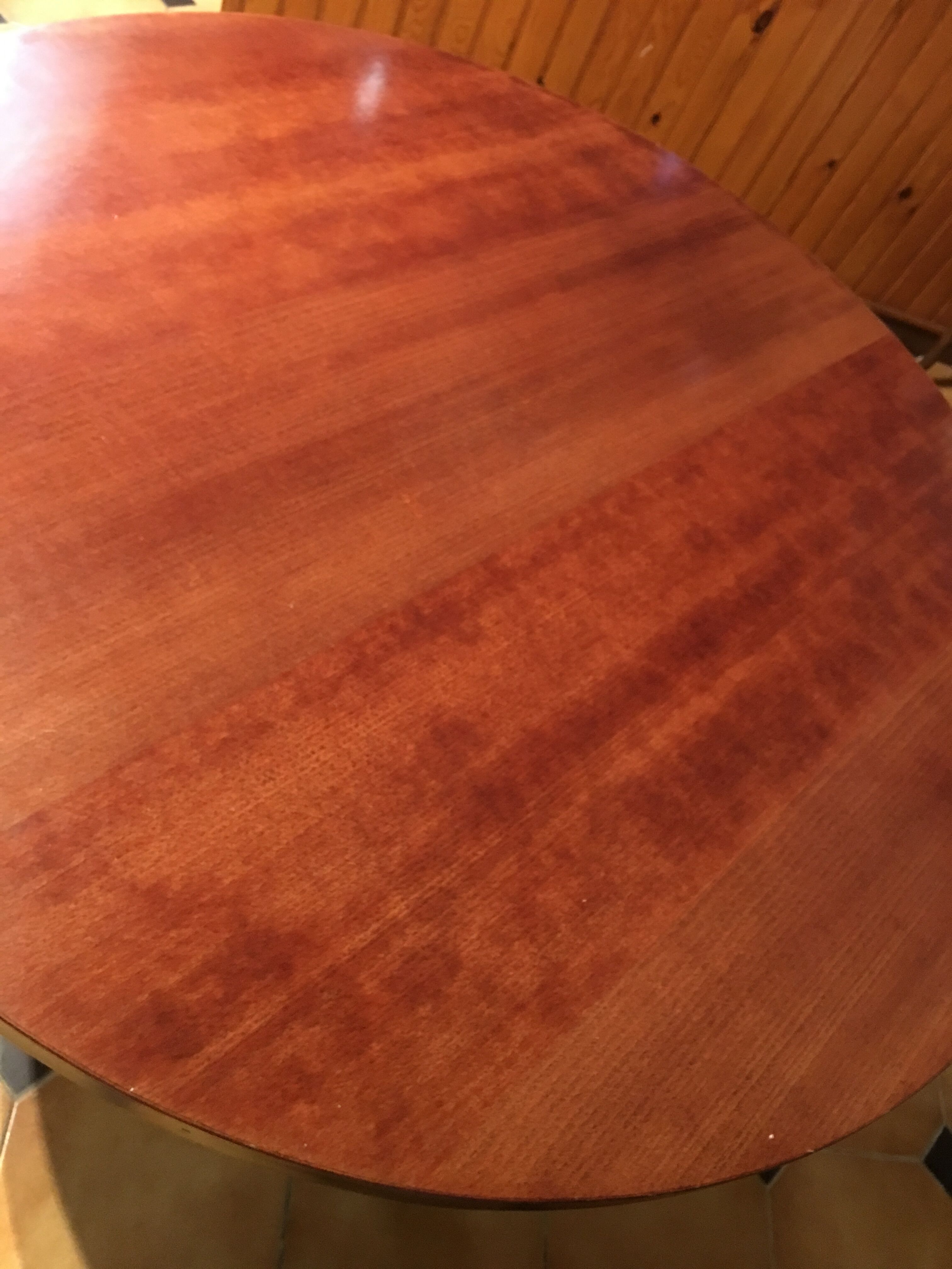 Table round tray in solid wood