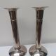 Pair of silver-plated candlesticks