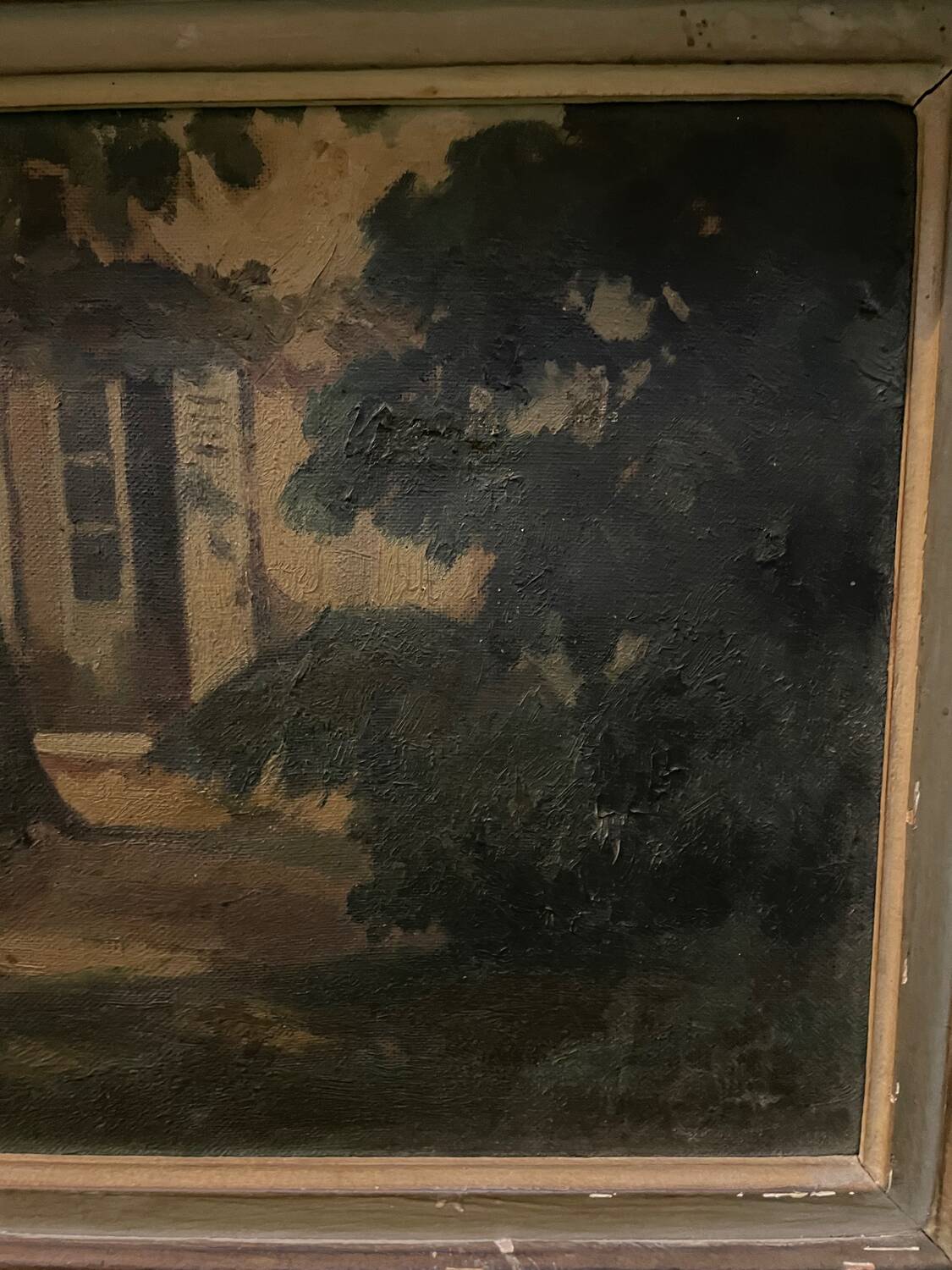 Tableau paysage maison un jour d’été signé Rapp
