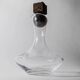 Carafe à vin vintage des années 1990, corps en verre arrondi avec sphère en marbre et bouchon cube en liège