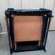 Pair of navy blue velvet club armchairs