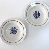 Pair of old hollow plates in earthenware