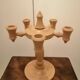Scandinavian wooden candlestick holder