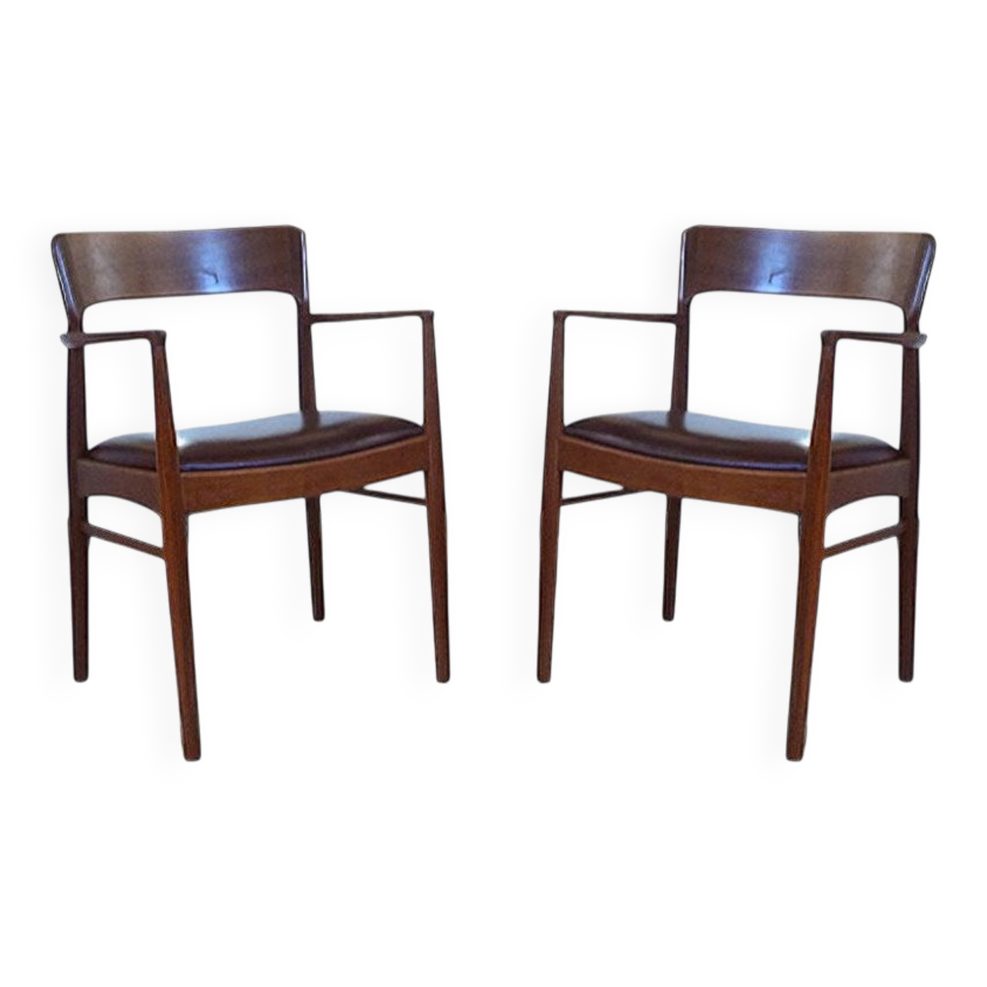 Set of 2 Scandinavian teak armchairs from Korup Stolefabrik, Denmark 1960s