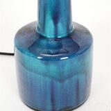 Rare Jørgen Holstein ceramic table lamp / mid-century Danish modern design / lamp / turquoise / 1960s / 1970s