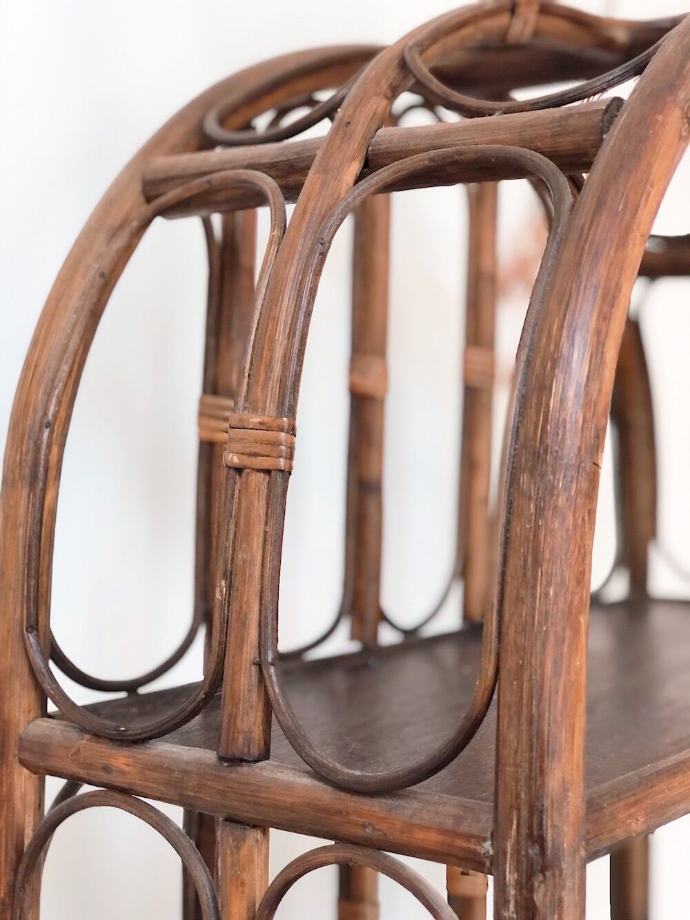 Vintage rattan shelf