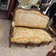 Louis XV style sofa late 19th century in walnut wood and Arras tapestry