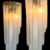 Pair of sconces " called murano waterfall " by carlo nason for mazzega