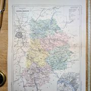 Carte de Seine-et-Marne, imprimée en 1883.