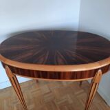 1930s Coffee Table in Blond Walnut and Rosewood