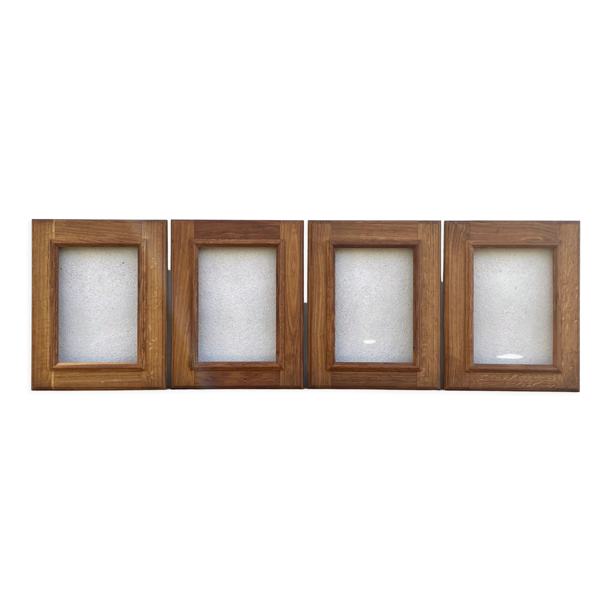 Set of 4 identical frames oak wood from artist stock