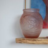 Art Deco vase by Souchon Neuvesel with a fish design.