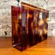 Magazine holder in plexiglass and brass from the 70s