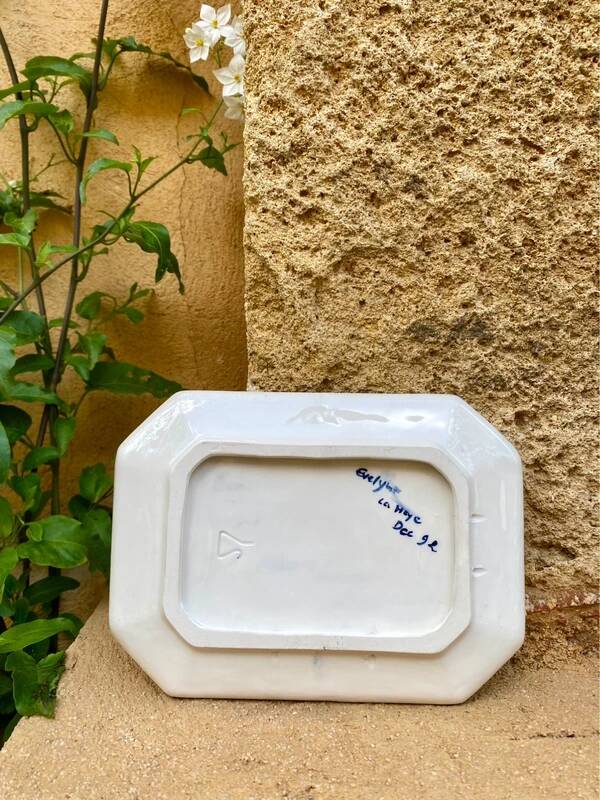 Small hand-decorated dish