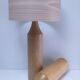Two designer solid wood "pencil" lamp bases