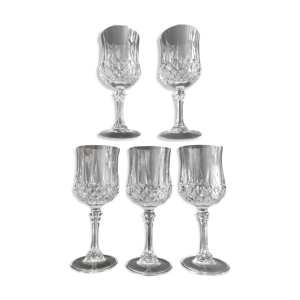 Lot de 5 verres taillés