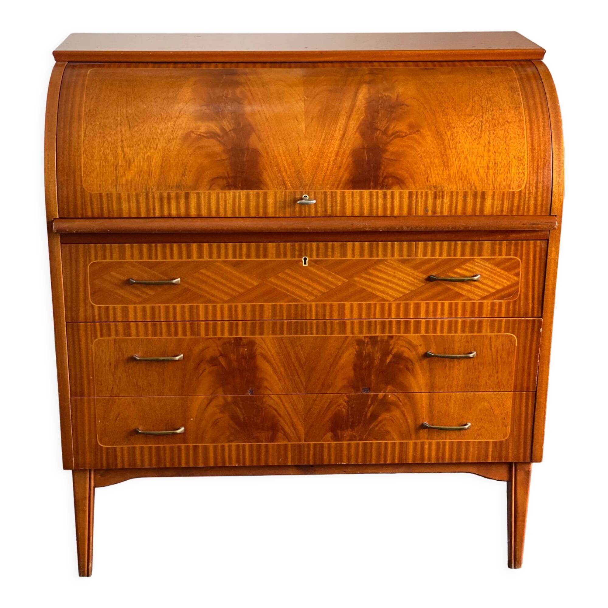 Teak roll top desk by Egan Ostergaard for Broderna gustafssons