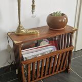 Rosewood and brass magazine stand table